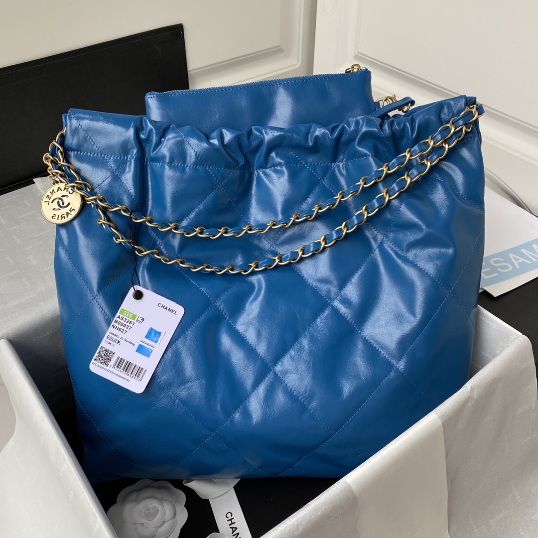 Calfskin 22 Handbag Shoulder Bag AS3261 Blue